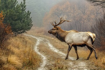 Fototapeta premium Close-up of wicker basket with apples, autumn leaves background, warm sunlight. Harvest time, fall. Beautiful simple AI generated image