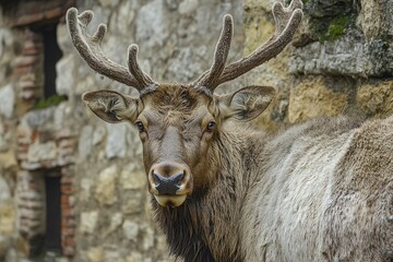 Thanksgiving dinner, autumn fruit with plate and cutlery. hyper-realistic 4K video.. Beautiful simple AI generated image