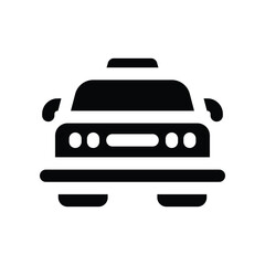 taxi icon. vector glyph icon for your website, mobile, presentation, and logo design.