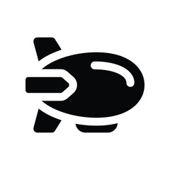zeppelin icon. vector glyph icon for your website, mobile, presentation, and logo design. © Yaprativa
