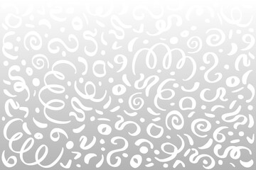abstract white background filled with swirling and curved shapes, resembling decorative brush strokes. The design is monochromatic and minimalistic, offering a light, airy texture.
