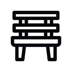 bench icon. vector line icon for your website, mobile, presentation, and logo design.