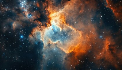 A stunning cosmic nebula showcasing vibrant colors in space.