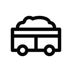 wagon icon. vector line icon for your website, mobile, presentation, and logo design.