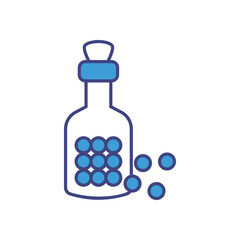 Homeopathy Vials vector icon stock illustration