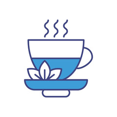 Herbal Tea Cup vector icon stock illustration