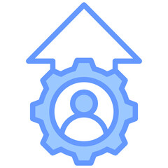 Leadership Development Blue Icon