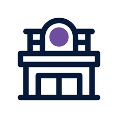 train station icon. vector dual tone icon for your website, mobile, presentation, and logo design.