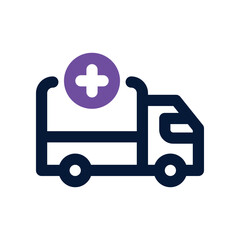 ambulance icon. vector dual tone icon for your website, mobile, presentation, and logo design.