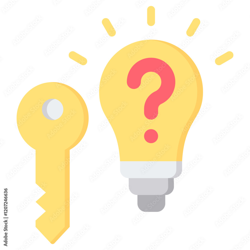 Aufkleber Problem Solving Flat Icon