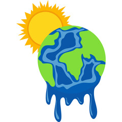 global warming melting earth