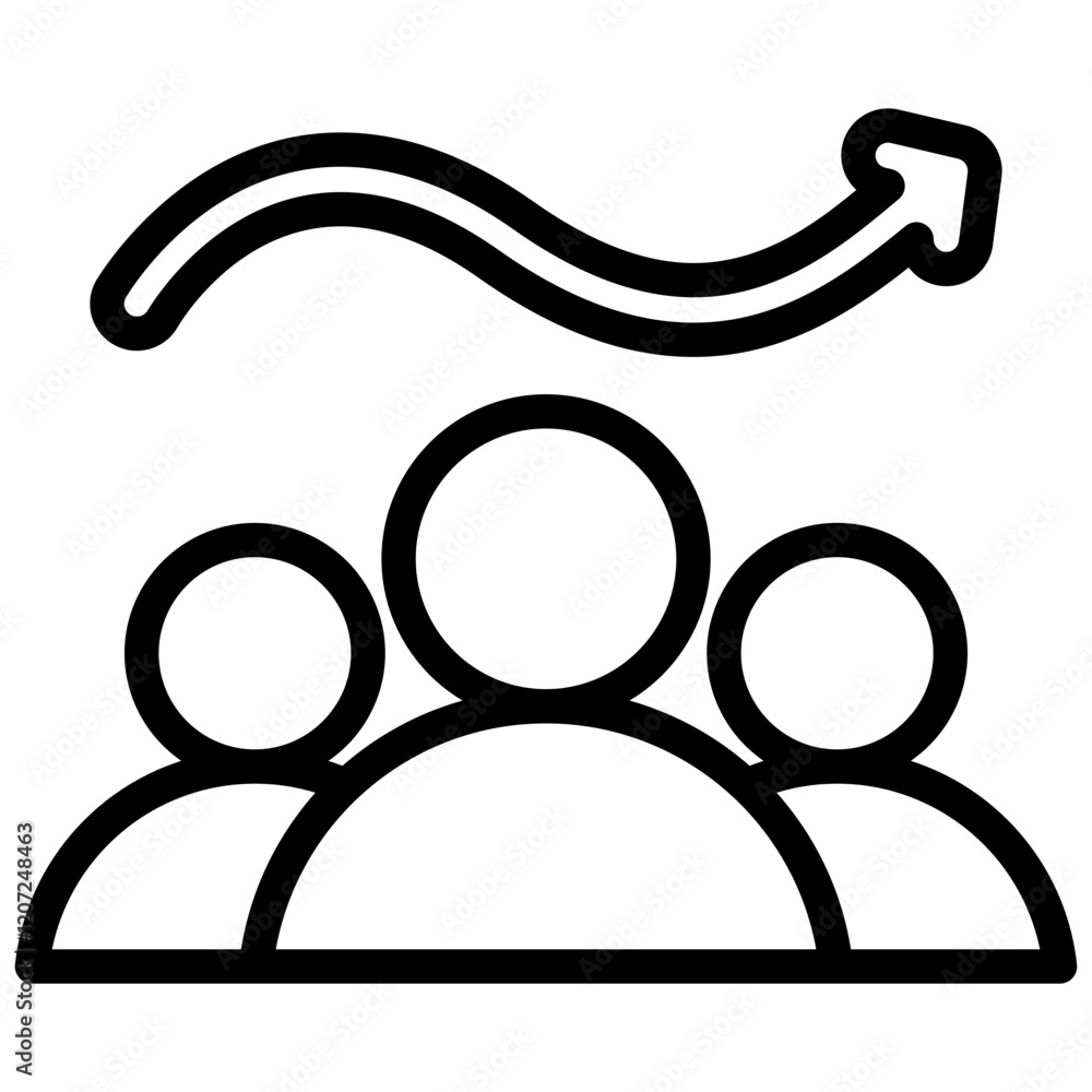 Aufkleber group dynamic outline icon
