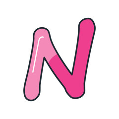 N color line icon with white background vector stock illustration