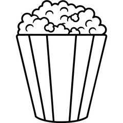 Popcorn Illustration in Vector Style