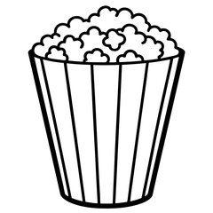 Popcorn Illustration in Vector Style