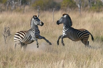 Obraz premium A stunning close-up photograph of a zebra with its distinctive black-and-white striped coat.. Beautiful simple AI generated image