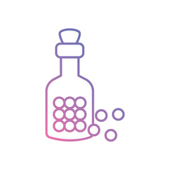 Homeopathy Vials vector icon stock illustration
