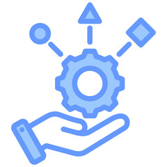 Fototapeta premium Hard Skill Blue Icon