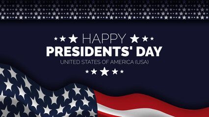 Naklejka premium Happy Presidents Day card, Background, poster Vector illustration.