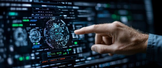 Fototapeta premium Digital internet network IoT smart logistics warehouse management innovative software in computer supply chain distribution export order package shipment stock box AI computer check smart factory