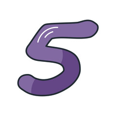 5 color line icon with white background vector stock illustration