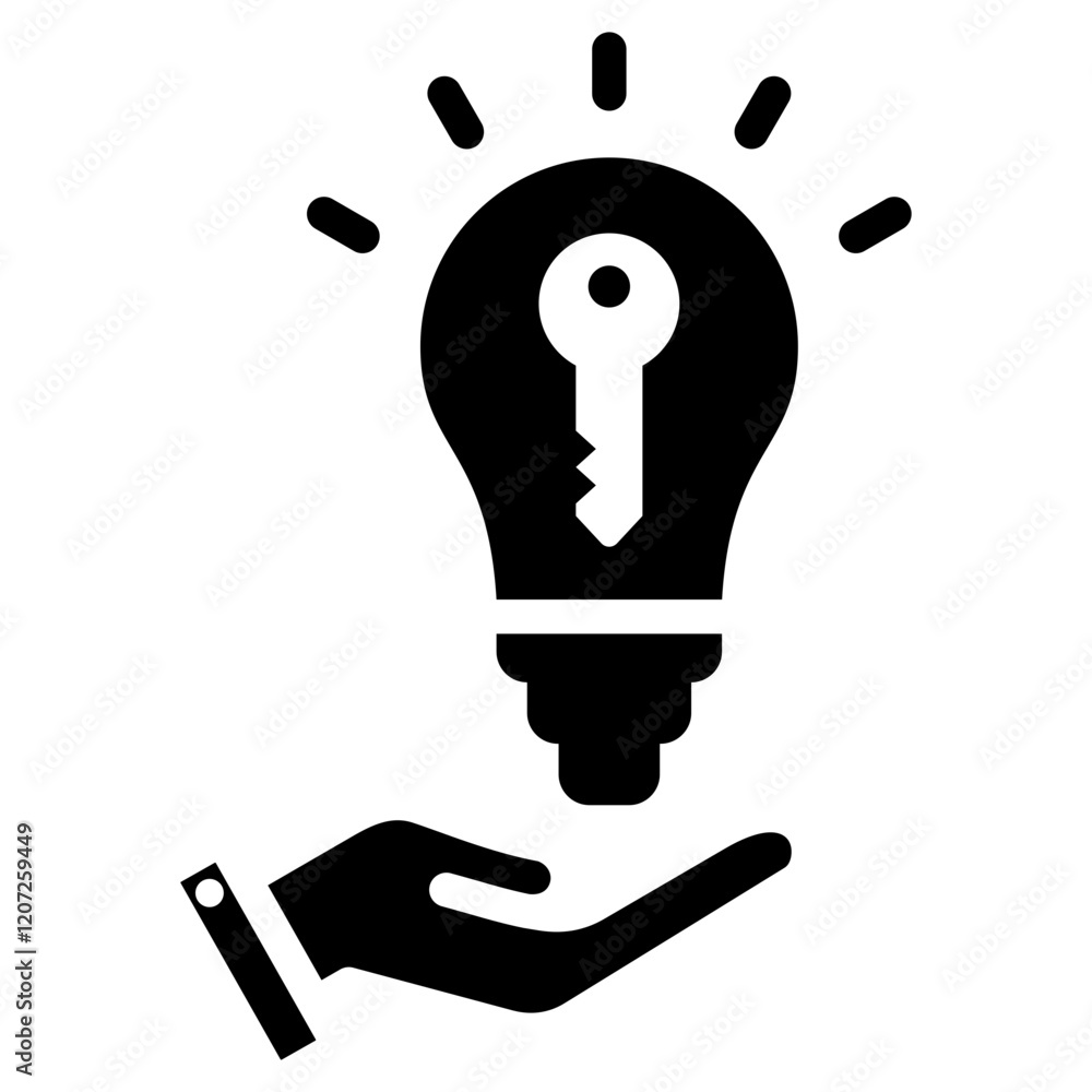 Poster problem solving glyph icon