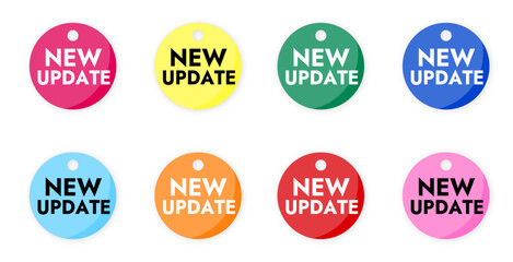 set of multicolored vector stickers new update with place for thread vector tag design for your products