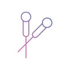 Acupuncture Needles vector icon stock illustration