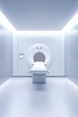 low-key lighting showcases clear pet scan image displayed on sleek digital monitor neon accents glowing on screen edges