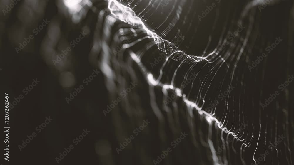 Poster dark flowing lines background/ animation of an abstract technology background of powerful lines slow