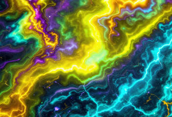 A colorful painting of a galaxy with purple, blue, and red swirls. The painting has a dreamy, ethereal quality to it, with the colors blending together in a way that creates a sense of movement