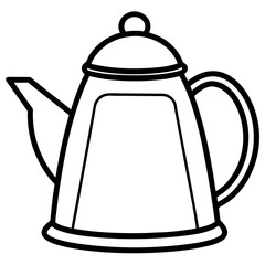 Simple Kettle Line Illustration