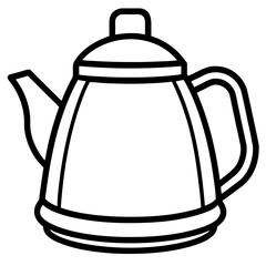 Simple Kettle Line Illustration
