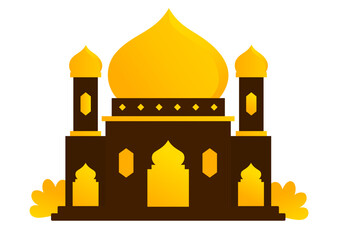 Colorful Mosque in Gradient Tones