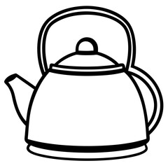 Simple Kettle Line Illustration