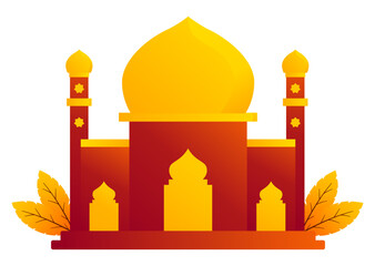 Colorful Mosque in Gradient Tones