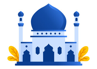 Colorful Mosque in Gradient Tones