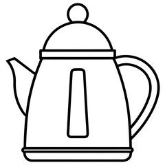 Simple Kettle Line Illustration