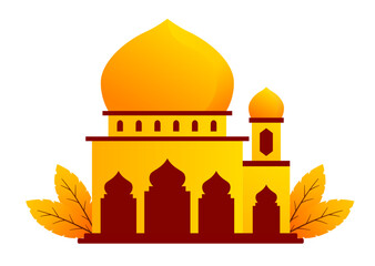 Colorful Mosque in Gradient Tones