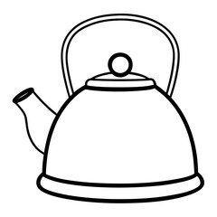 Simple Kettle Line Illustration