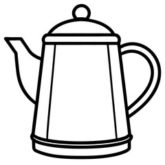 Simple Kettle Line Illustration