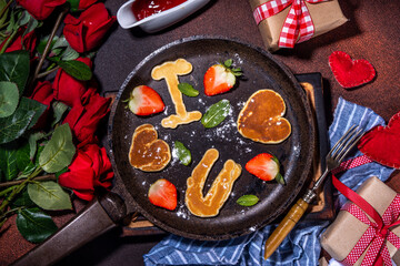 Cute Valentine pancakes