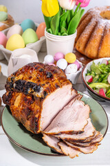 Homemade  Easter glazed baked pork