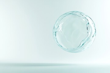 commercial photography for advertising campaign 3d-rendered glowing microbial sphere with translucent surfaces and