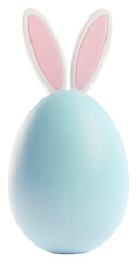 PNG 3d easter egg bunny pastel colors.