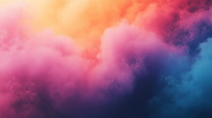 Vividly Colored Cloudscape Abstract Art Display