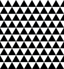 triangle - triangular pattern with equilateral triangles, black and white vector seamless repeatable texture
