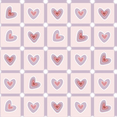 Minimalist Glittering Heart Seamless Pattern
