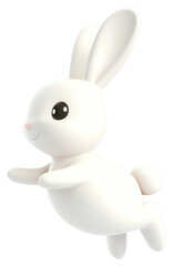 PNG White bunny illustration cartoon animal.