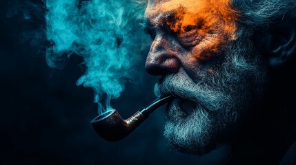 Fototapeta premium Man Smoking